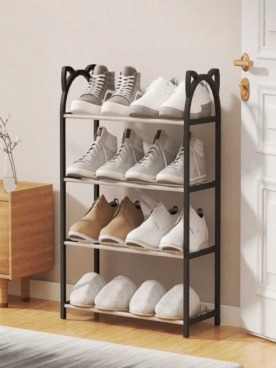 Four-Layer Simple Shoe Rack With Cat Ear Design | SHEIN USA