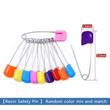 SEMINI 20Pcs Plastic Head Pins 5cm Locking Baby Cloth Diaper Nappy Pins Buckles DIY Needle Pins Sewing Supplies - Mixed Color - View 2