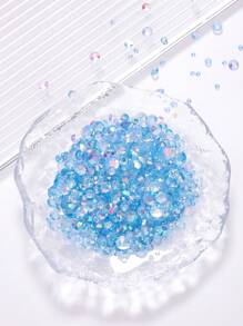 2毫米-6毫米混合尺寸 2000颗/包 圆形平底树脂水钻 透明糖果色 AB彩闪钻 DIY美甲宝石 钻石美甲贴纸 可粘贴DMC珠宝珠 适用于衣服、包包、鞋子、美甲、马克杯、瓶子、水杯、手机、化妆品DIY配件 - B17 灰色 - 查看 14
