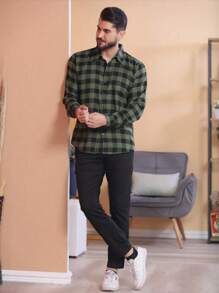 Men Shirts - Màu xanh Ô liu - Xem 2