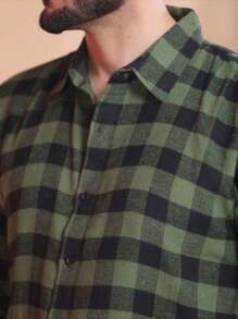 Men Shirts - Màu xanh Ô liu - Xem 6
