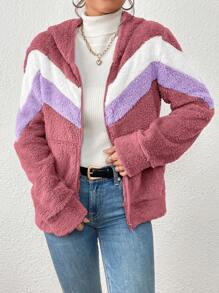 Women Winter Coats - 藕粉色 - 查看 2