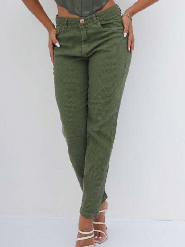 Calça  Cotelê Fashion