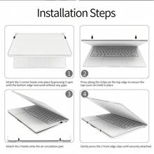 適用於macbook Air Pro 13.3 13.6 14.2 15.4 15.3 16.2英寸的筆記本電腦保護套,適用於m1 M2 M3 Pro/max 2010-2024年款式。黑色水晶硬殼套+鍵盤膜+迷你攜帶支架+otg轉換器 - Black Shell Gold Creative Bulb - 查看 10