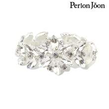 Perlon Joon زينة بلمعة الكريستال الزجاجية 1قطعة، زخرفة كريستال سيلفر Ab للخياطة وتزيين الملابس والأحذية