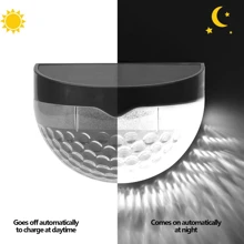 2/4/6 Packs Solar Fence Lights, Solar Deck Lights, Solar Wall Lights, Solar Wall Mount Outdoor Waterproof Fence Lamp, White LED Lamp, Lighting For Garden, Home, Patio, Yard, Garage, Camping, Step Stair Gift For Birthday, Halloween, Christmas Party Decoration(Black-White Light) Fall Decor House Decor Outdoor Decor