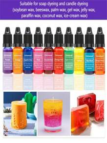 1 Piece Highly Concentrated Aromatherapy Candle Color Essence DIY Handmade Soap Coloring Soy Wax Paraffin Dye Colorant Halloween, Spooky, Autumn, Festival, Holiday , Winter, Holiday, Festival,Room Decor,