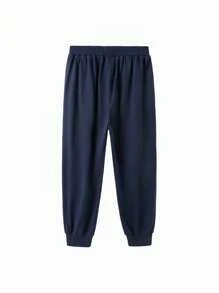 Balabala Kids' Pants, Boys' And Girls' Casual Joggers, Summer Medium To Big Kids' Breathable Sports Pants - Blue - View 2