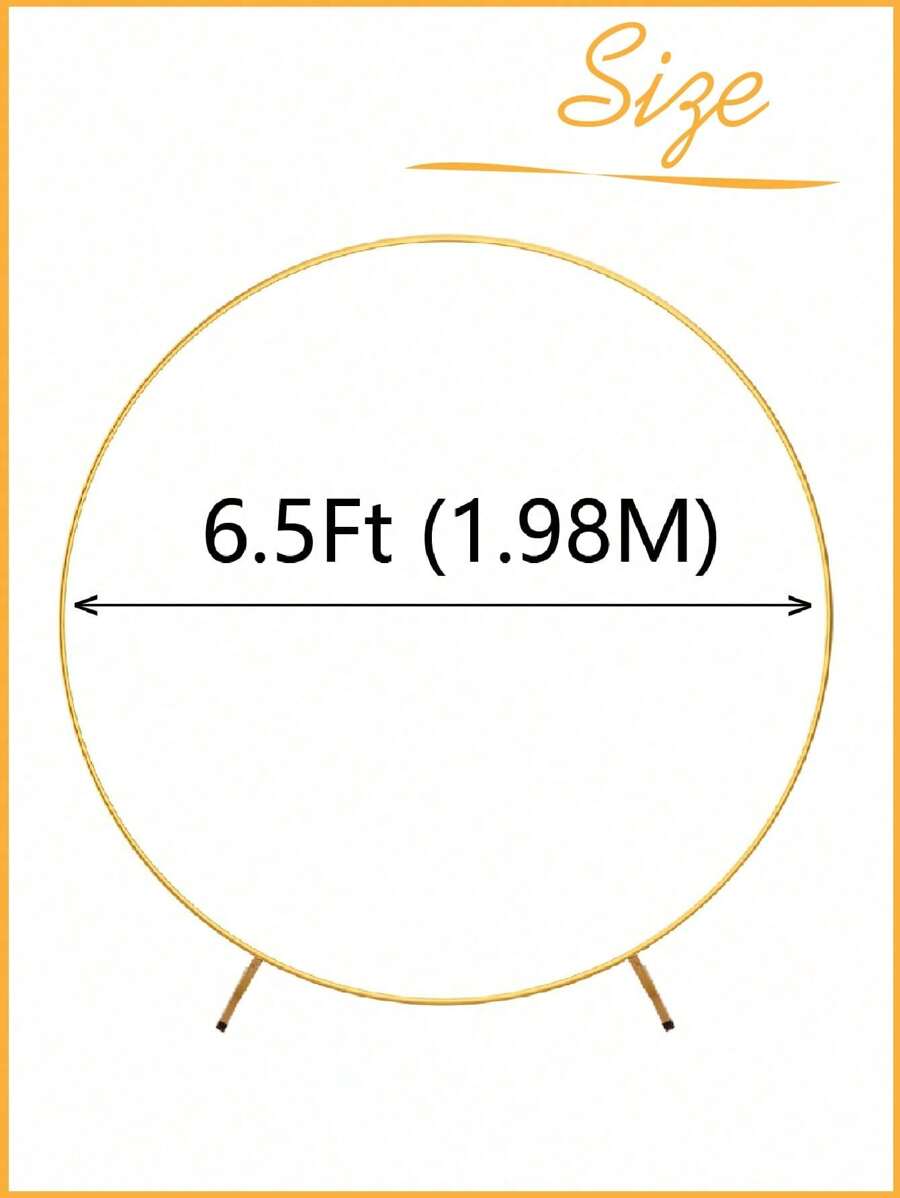 Balloon Arch Stand, 6.5 Ft Stable Golden Circle Balloon Arch Frame