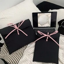 Túi đựng máy tính xách tay và máy tính bảng INS Ballet Style Pink Bow Clip 11 inch Túi bảo vệ iPad 13 inch Túi đựng máy tính xách tay cho lớp học Túi đựng đồ cho giáo viên Túi đựng đồ cho lớp học - màu đen - Xem 3