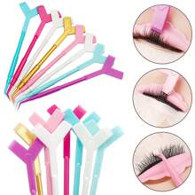 10pcs/Bag 3 In 1 Eyelash Perming Sticks Eyelash Lifting Kit Accessories Y Eyelashes Brush Clean Comb Eye Lash Extension Perm Tools Make Up Tool