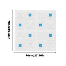 1 Miếng Kích thước lớn 70cm*70cm 3D Âm thanh nổi Mẫu Giấy dán tường , Mềm mại Kết cấu Bọt Tự dính Hình nền , DIY , Phòng ngủ Bối cảnh Tường , Trần nhà , Không thấm nước , Chống bụi , Chống va chạm - Nhiều màu - Xem 15