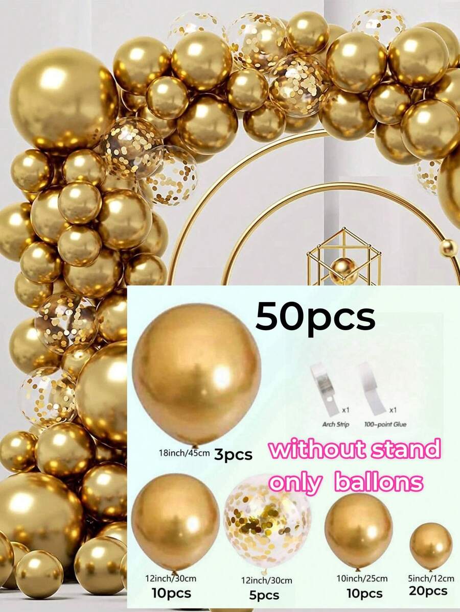 Balloon Arch Stand, 6.5 Ft Stable Golden Circle Balloon Arch Frame