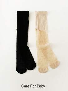 2 Pairs Girls' Full Footed Dance Tights And Leggings - Multicolor - View 4