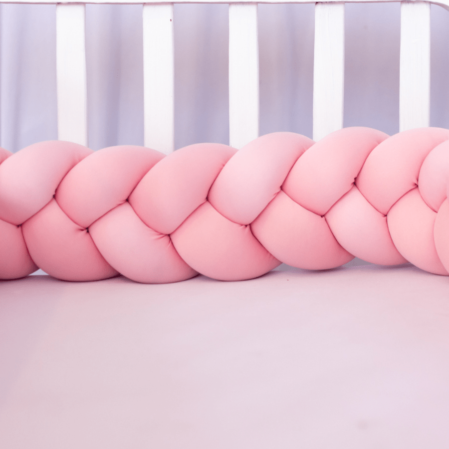  ENTRENUDOS- Bumper cuna / Parachoques bebe / Trenza cubre cuna colchón 2 metros / 18 cm alto