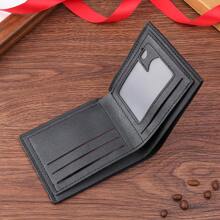 JIANGBAO New Men's Wallet, Fashion Business Short Wallet With Multiple Card Slots - Black - View 4