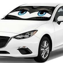 1 Pieza Visera Delantera Del Parabrisas Del Auto Con Dibujo De Ojos Grandes De Caricatura - Multicolor - Ver 4