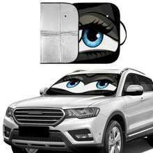1 Pieza Visera Delantera Del Parabrisas Del Auto Con Dibujo De Ojos Grandes De Caricatura - Multicolor - Ver 5