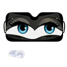 1 Pieza Visera Delantera Del Parabrisas Del Auto Con Dibujo De Ojos Grandes De Caricatura - Multicolor - Ver 6