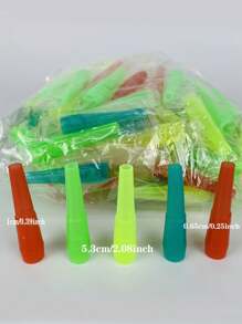 100 szt./opakowanie jednorazowych plastikowych ustników do fajki wodnej, kolorowe akcesoria do fajki wodnej, jednorazowe końcówki do fajki wodnej, 50 szt./opakowanie ekstra długich plastikowych ustników, losowy kolor, pakowane pojedynczo, szczypce do fajki wodnej, długi klips do węgla drzewnego ze stali nierdzewnej, metalowy klips do węgla drzewnego do fajki wodnej Narguile, szczypce do grilla