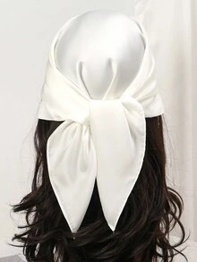 1 Khăn Bandana vuông màu trơn dành cho nữ, Khăn choàng đầu bằng lụa, Khăn tắm biển, Đồ mặc hàng ngày, Lễ hội, Băng đô, Phụ kiện trang trí Khăn rằn, Dây buộc tóc, Băng đô Lý tưởng để tôn lên diện mạo của bạn - Khăn vuông JNC257 - Xem 2