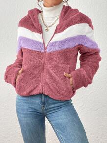 Women Winter Coats - 藕粉色 - 查看 5