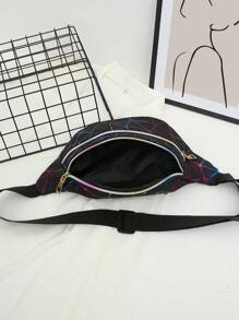 激光幾何拼接女士腰包,肩袋,斜跨包