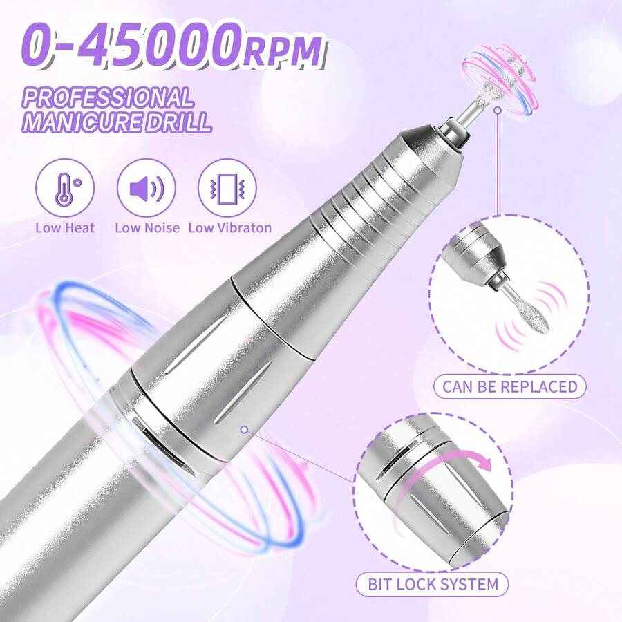 45000rpm Professional Nail Drill For Polishing, Cutting And Smoothing