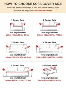 1pc Universal Elastic Sofa Slipcover With Pet Protection, Including A Pillowcase - Pink - View 2