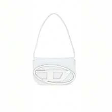 Diesel 1 Dr Logo Plaque Shoulder Bag In White - White - View 3