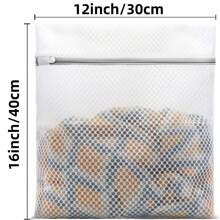 Ensemble de 3 sacs à linge durables en maille nid d\"abeille, organisateurs de stockage de voyage, convient pour le lavage de vêtements, chemises, soutiens-gorge, chaussettes, bas et sous-vêtements.