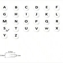 100pcs Round Acrylic Beads With Alphabet & Numbers & Heart Shape For Diy Jewelry Making Necklace & Bracelet (7x4mm) - 4*7mm Beads - View 44