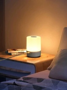 1pc Touch Control Warm Light Bedside Lamp, Eye-Caring LED Night Light, USB Powered/Rechargeable, 2 Power Supply Modes, Sleep Light, Nursing Light - White - View 8