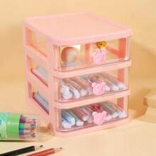 CASAMAX WL Mini Three-Tier Plastic Drawer Desk Storage Rack - Multicolor - Multicolor - View 1