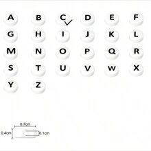 100pcs Round Acrylic Beads With Alphabet & Numbers & Heart Shape For Diy Jewelry Making Necklace & Bracelet (7x4mm) - 4*7mm Beads - View 17