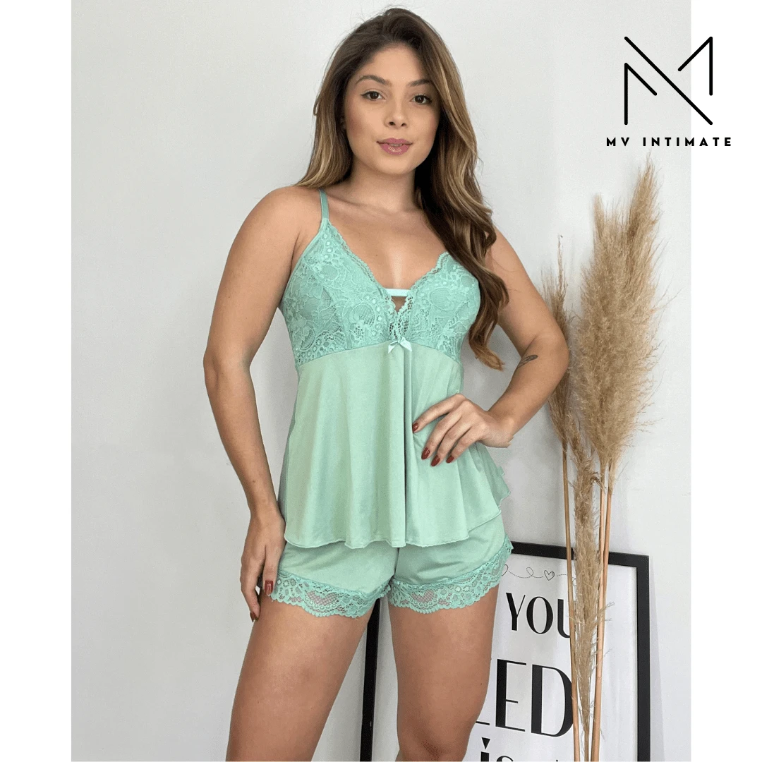 Women Pajama Sets - 綠色 - 查看 1