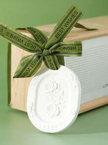 1/3 件石膏香薰花香片，家用/车挂式空气清新剂，女性礼物（包装和挂绳随机），芳香疗法，家用清新剂，扩散器，礼物，家居装饰 - 白色 - 查看 5