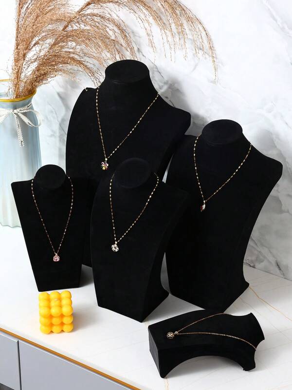 1pc Model Figure Necklace Pendant Display Stand, High-End Velvet H-Shape Pearl Necklace Storage Organizer & Home Decor Accessory Summer Storage Organizer Gift Back To School