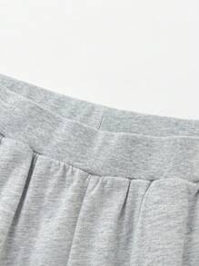 Balabala Kids' Pants, Boys' And Girls' Casual Joggers, Summer Medium To Big Kids' Breathable Sports Pants - Light Grey - View 3