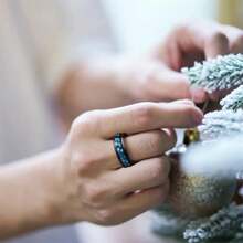 1pc Fashion 8MM Punk Style Gear Rotating Anxiety Fidget Ring 7 Colors Stainless Steel Chain Spinner Rings For Men Rock Biker Wedding Party Jewelry Lover Gift - Multicolor - View 4