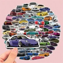 100入組卡通jdm車貼,自製筆記本、手機、平板電腦、安全帽、吉他、行李箱貼紙 - 彩色 - 查看 8