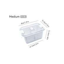 1pc Clear Food Storage Box - White - View 15