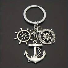 1 Pièce Porte-clé De Voyage De Navigation Pour Sac À Dos Pour Hommes - Argent - Voir 6