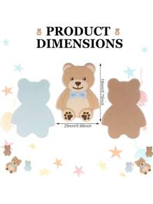 100PCS Bear-Shaped Multicolor Paper Confetti For Baby Shower, Brown & Multicolor Paper Confetti For Sprinkling, Party Table Decoration For Boys Girls,Christmas