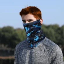 1入組多色酷迷彩頸部圍巾臉巾,男士戶外運動防曬騎行冰絲罩帽耳掛臉部保護罩 - 彩色 - 查看 2