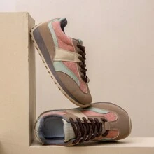 2024 Spring New Fashion Platform Waffle Sneakers For Women, Chunky Chunky Sneakers, Runs Small, Two Sizes Up Recommended - Pink - View 6