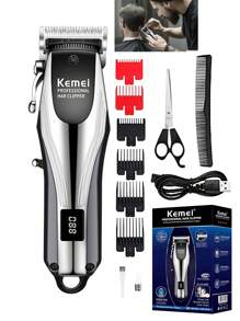 Kemei Kemei Brand Professional Hair Clipper For Men Rechargeable Cordless Usb Haircut Barber Shop Salon Or Home Use Men'S Hair Trimmer Km-2619