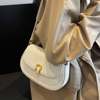 1pc Exquisite Hardware Fashion New Shoulder Bag, Versatile Lightweight Large Capacity Crossbody Bag For Women, Daily Work, Commute, Travel