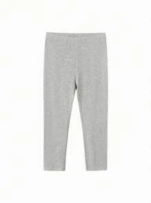 Balabala Quần Legging, Quần Mùa Hè, Quần Âu Dệt Kim Hợp Thời Trang, Capri Tween Girls - Xám - Xem 2