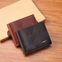 Cartera de hombre nueva Jiangbao con múltiples ranuras para tarjetas, cartera corta de negocios , disponibilidad inmediata para al por mayor - Café integral - Ver 3
